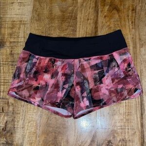 Lululemon Athletica Pink and Black Athletic Shorts